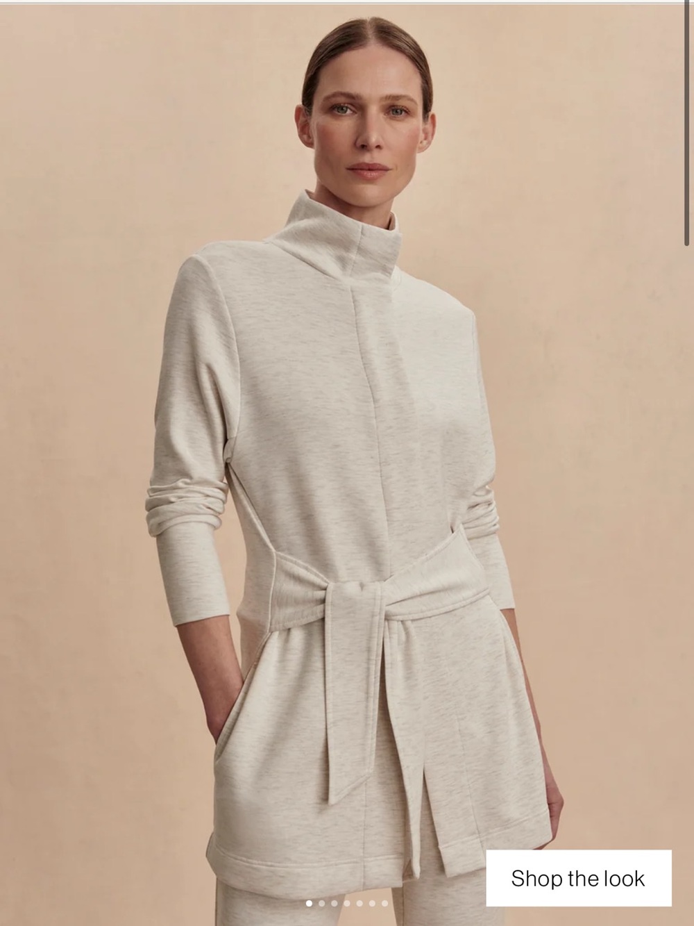 Varley Anset Jacket in Ivory Marled Anthropologie Women’s Size Small NWT